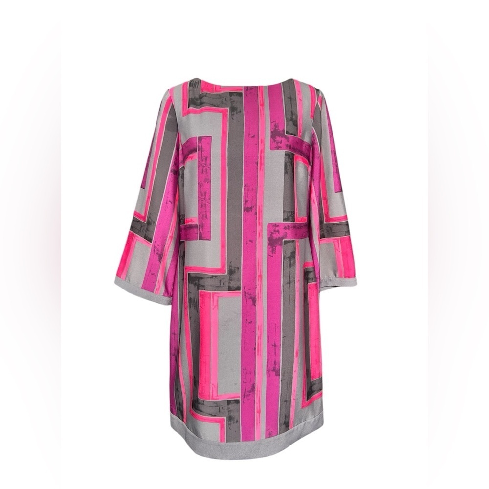 Eliza J Lined Midi Dress in Cool Colors with Sexy Zipper along the back size 6